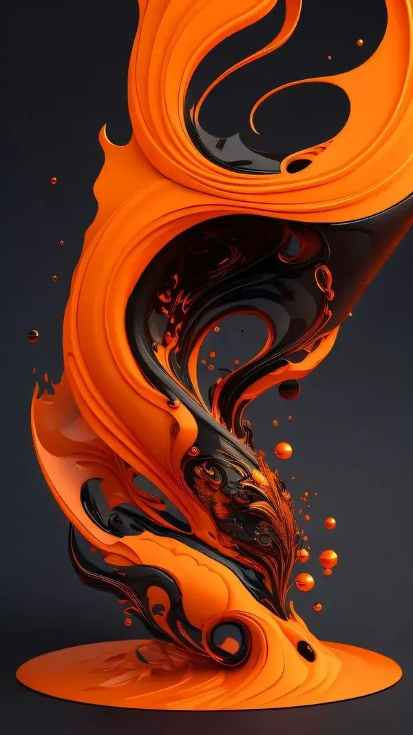 Black And Orange Phone Wallpaper