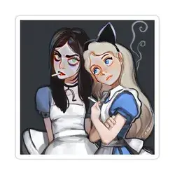 Alice Madness And Alice Wonderland Stickers by Aristore03