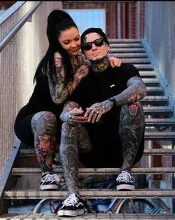 Tattooed couple