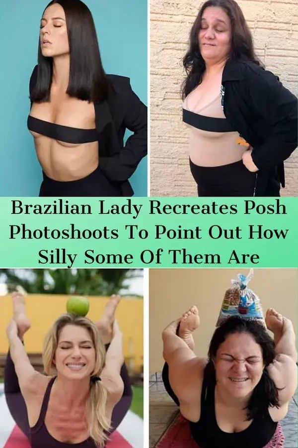 Brazilian Lady Recreates Posh Photoshoots To Point Out How Silly Some Of Them Are