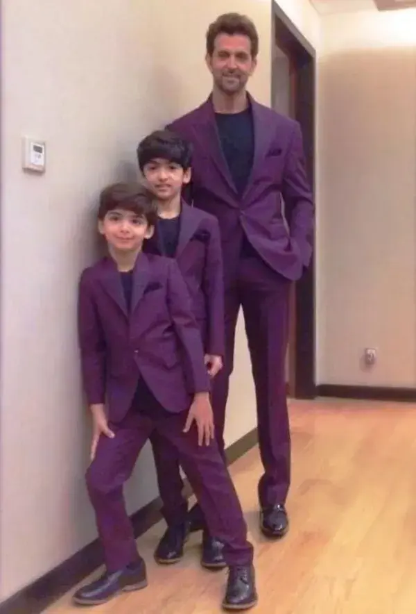 HRITHIK ROSHAN WITH HIS SONS