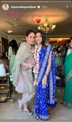 Kareena Kapoor Shares A Glimpse From 'Bhabhi', Anissa's 'Godh Bharai', Mom-To-Be Stuns In Blue Saree