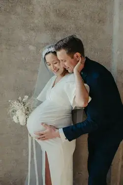 Stunning Pregnant Bride, Stockholm City hall