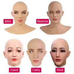 (eBay) Realistic Silicone Female Mask Headwear Face Masks for Crossdresser Drag Queen