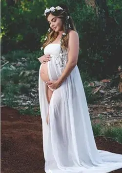 Beautiful Off shoulder maternity dress