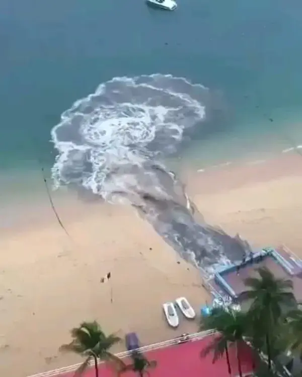 Sewage entering the ocean in Mexico