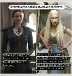 Differences between Sansa🐺 & Daenerys