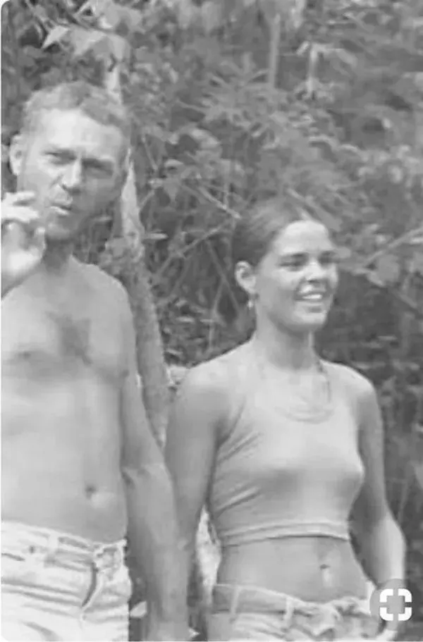 Steve McQueen & Ali MacGraw, on set of Papaillon, Jamaica, 1973