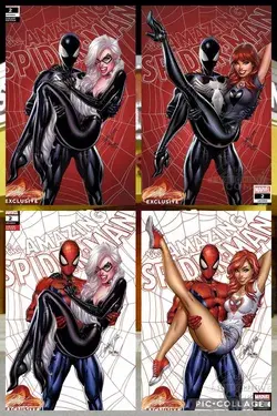 Spider-Man ,BlackCat & The Amazing Mary Jane : Red,Blue & Black