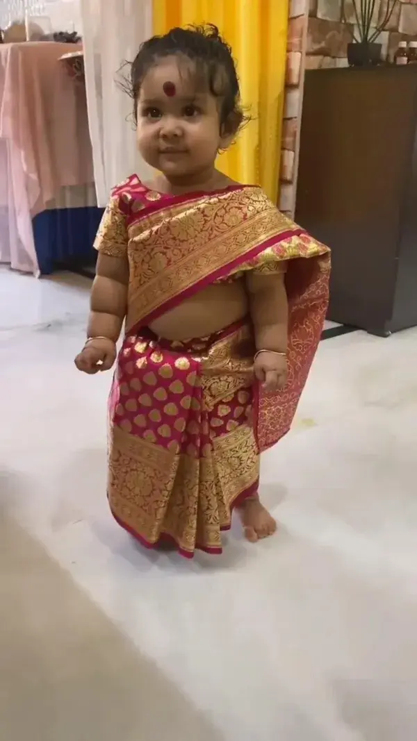 Simple saree drape for babies 😭💖✨