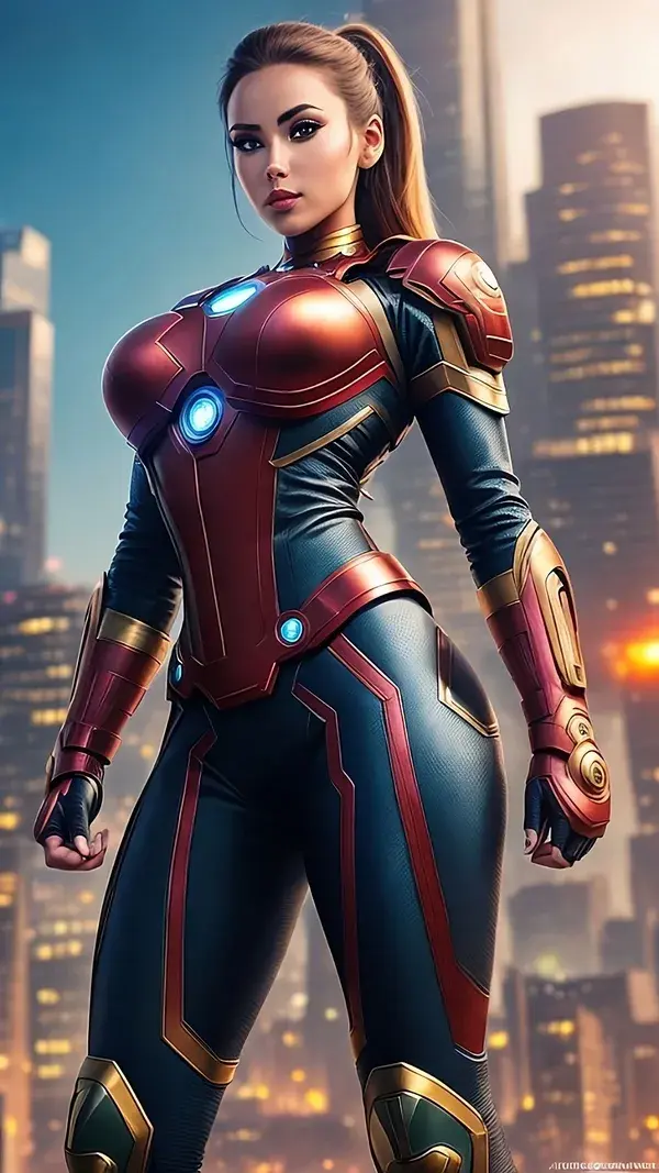 Irongirl AI Art (Ironman cosplay)