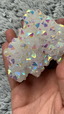 Angel opal aura quartz cluster A