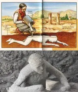 This should be obvious, but apparently not to everyone: Human remains in Pompeii aren't real bodies.