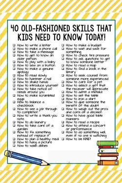 SKILLS THAT KIDS NEED TO KNOW TODAY!