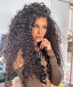 Loose deep curly wave human hair wigs for sale