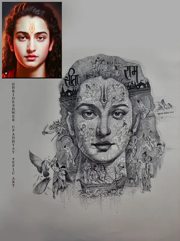 Shri Ram (purushottam ) 
Artist_@hrideshwer_upadhyay