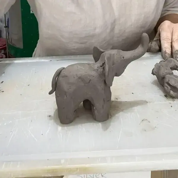 How to make a clay elephant.