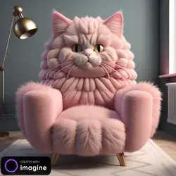 Pink Cat Chair