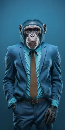 monkey in a suit wallpaper