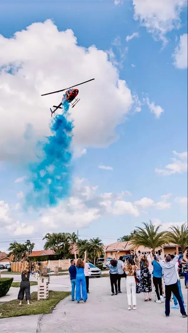 Gender reveal helicopter Miami