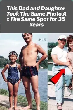 This Dad and Daughter Took The Same Photo At The Same Spot for 35 Years