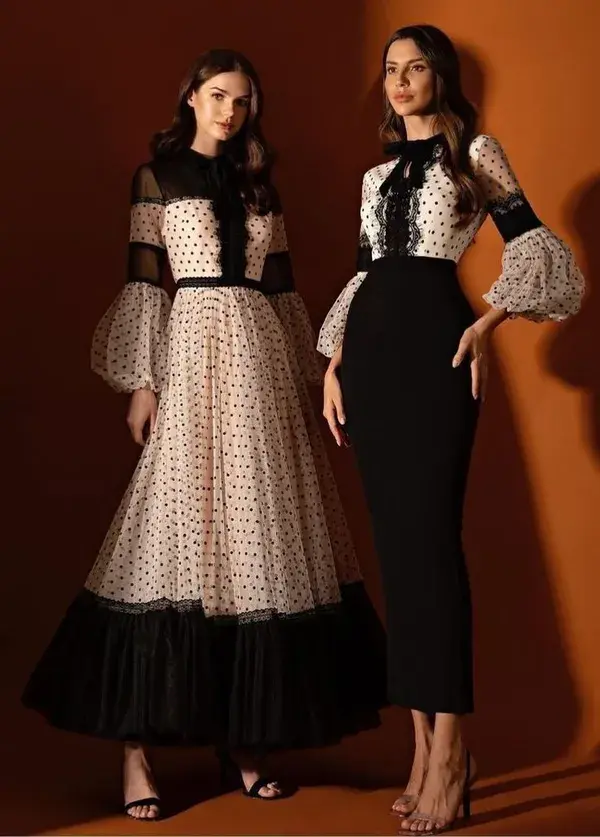 fancy style of dress with and black  different types of design