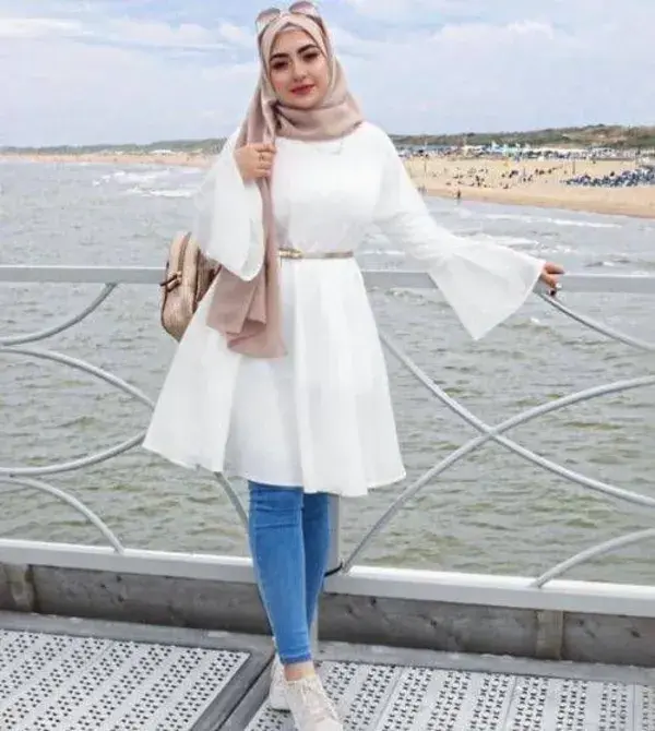 Modern and beautiful hijab wearing ideas