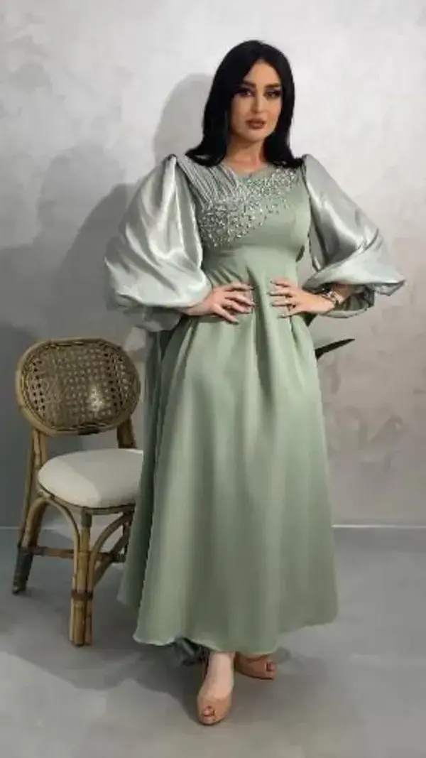 Latest Gamis For Muslim Women Army Color Ribon