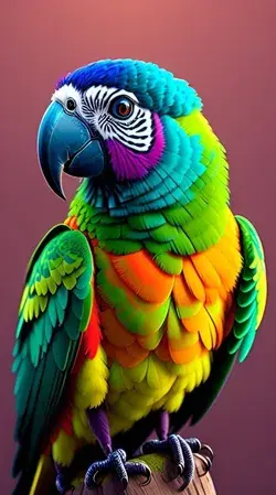 cute parrot art