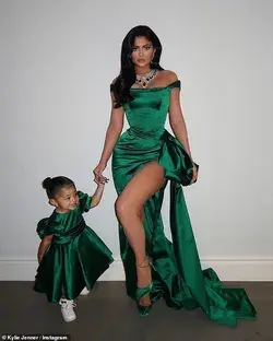 Kylie Jenner stuns in custom Ralph & Russo dress with emerald necklace