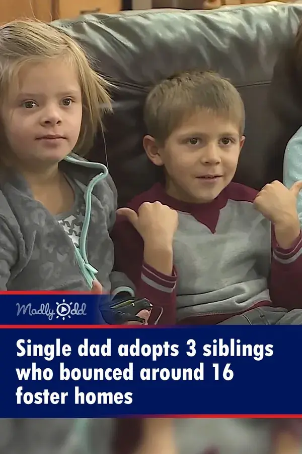 Single dad adopts 3 siblings who bounced around 16 foster homes