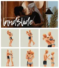 SimmerBerlin - Landslide Pose Pack Sims 4