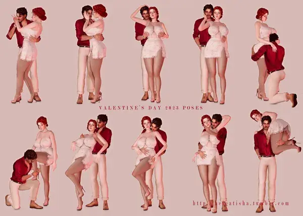 (TS4) Valentine’s day 2023 |Pose Pack|