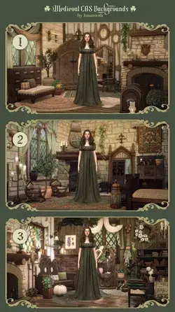 CAS backgrounds: lunamoth's medieval room🍀📜