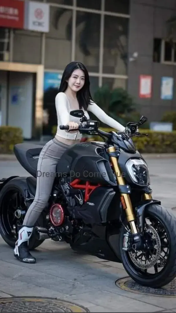 Stylish Lady biker