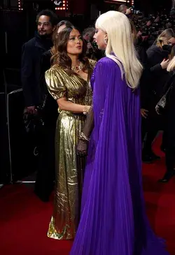 Lady Gaga and Salma Hayek at the House of Gucci UK premiere (November 9th 2021)