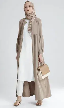 Ultra modern hijab dress, two piece casual wear modest dress