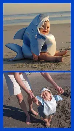 Baby dress in shark