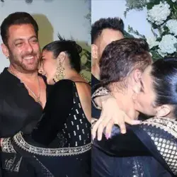 Shehnaaz Gill Kisses Salman Khan in Public at Arpita Khan Eid Party