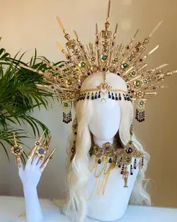 Dead Mermaid Halloween Halo Crown