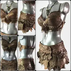 Warrior princess outfit rugged studded leather