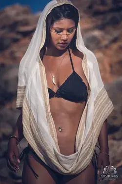 Natural Cotton Hood- Sandwind Bedouin Hood- Shaman Ceremony Clothing- Tulum Ibiza  Cotton Costume Festival Hood- Natural Fabric