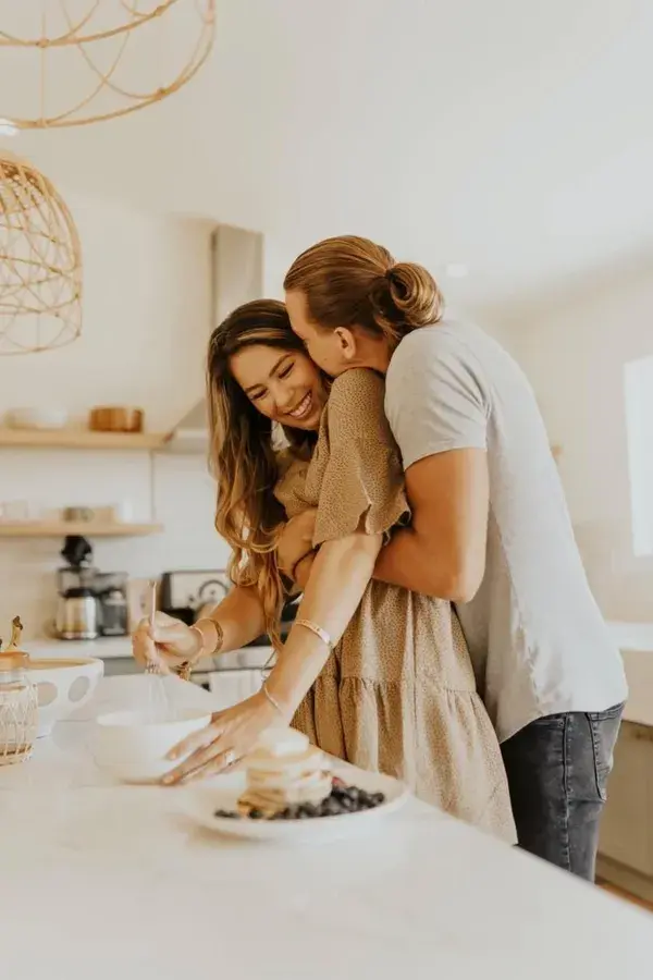 Making breakfast with boo