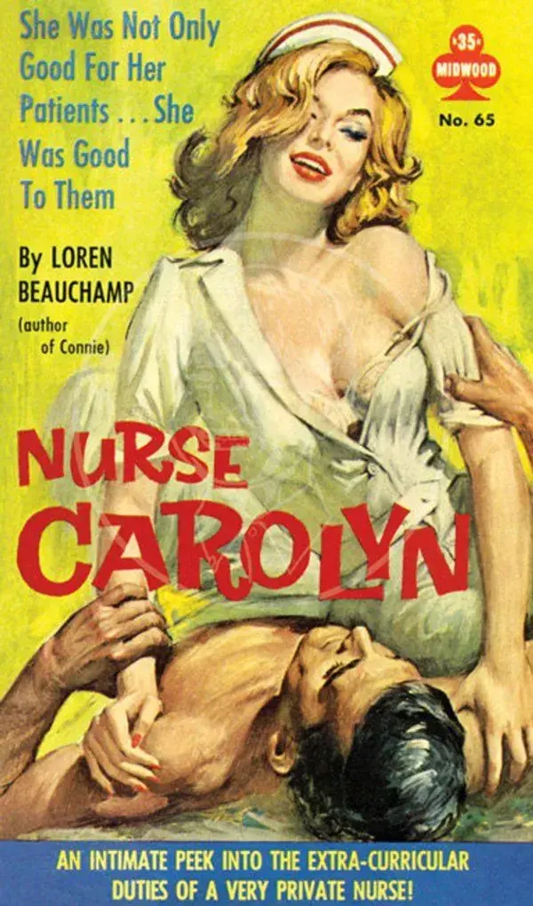 Nurse Carolyn - 10x17 Giclée Canvas Print of Vintage Pulp Paperback