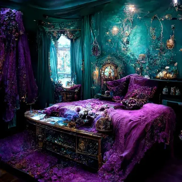 whimsigothic bedroom | Witchy, Whimsical, and Gothic: A Home Bedroom for Every Season