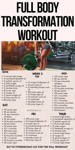 Ultimate 6-Week workout plan for a full body transformation