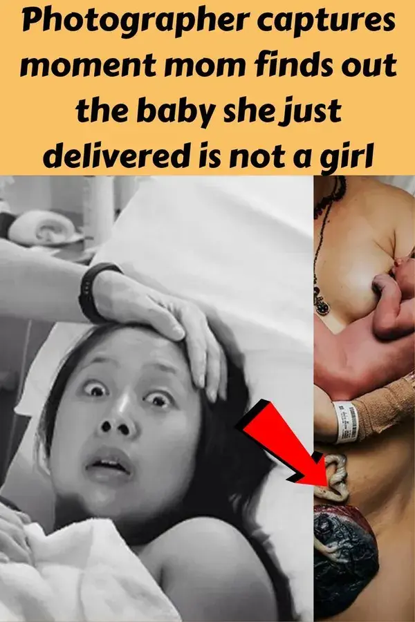 Photographer captures moment mom finds out the baby she just delivered is not a girl