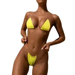 Triangle Bikini fashion Swimwear 2 Piece Bathing Suits Bandage Swimsuit Women 2023 Micro Thong Biquini Brazilian Beachwear Summer 223YE1-L