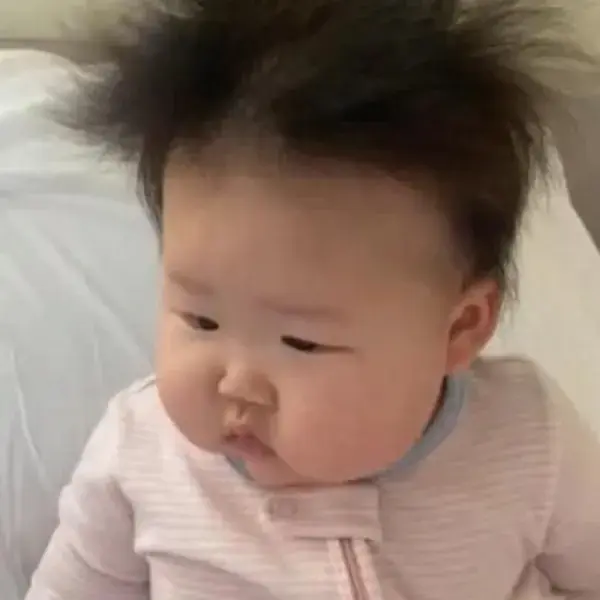 Baby with Static Hair
