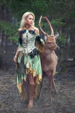 Fantasy Female with Deer